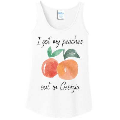 I Got My Peaches Out In Georgia Lyrics Song Funny Fruit Ladies Essential Tank