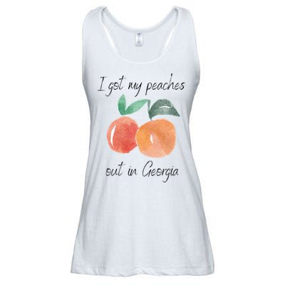 I Got My Peaches Out In Georgia Lyrics Song Funny Fruit Ladies Essential Flowy Tank