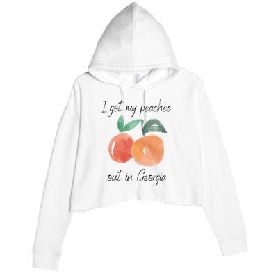 I Got My Peaches Out In Georgia Lyrics Song Funny Fruit Crop Fleece Hoodie