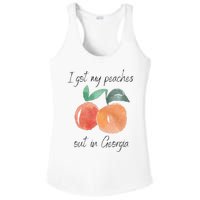 I Got My Peaches Out In Georgia Lyrics Song Funny Fruit Ladies PosiCharge Competitor Racerback Tank