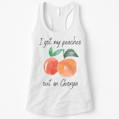 I Got My Peaches Out In Georgia Lyrics Song Funny Fruit Womens Tank Top
