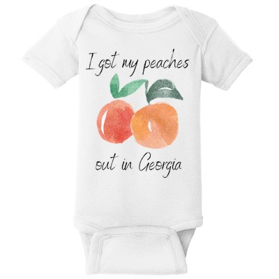 I Got My Peaches Out In Georgia Lyrics Song Funny Fruit Baby Bodysuit