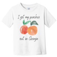 I Got My Peaches Out In Georgia Lyrics Song Funny Fruit Toddler T-Shirt