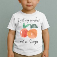 I Got My Peaches Out In Georgia Lyrics Song Funny Fruit Toddler T-Shirt