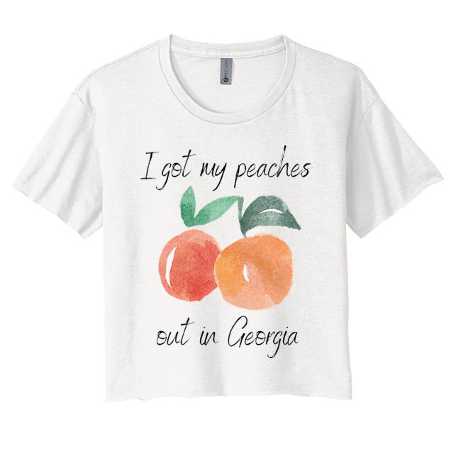 I Got My Peaches Out In Georgia Lyrics Song Funny Fruit Crop Top