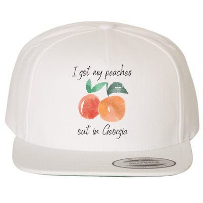 I Got My Peaches Out In Georgia Lyrics Song Funny Fruit Wool Snapback Cap