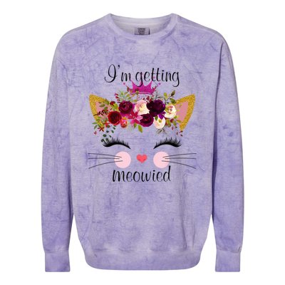 IM Getting Meowied Cat Funny Colorblast Crewneck Sweatshirt