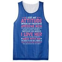 I Get My Attitude From My Freaking Awesome Mom Funny Mothers Great Gift Mesh Reversible Basketball Jersey Tank