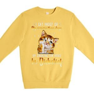 I Get Most Of My Exercise These Day By Shaking My Head Cat Premium Crewneck Sweatshirt