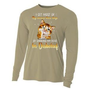 I Get Most Of My Exercise These Day By Shaking My Head Cat Cooling Performance Long Sleeve Crew