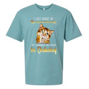 I Get Most Of My Exercise These Day By Shaking My Head Cat Sueded Cloud Jersey T-Shirt