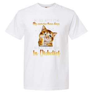 I Get Most Of My Exercise These Day By Shaking My Head Cat Garment-Dyed Heavyweight T-Shirt