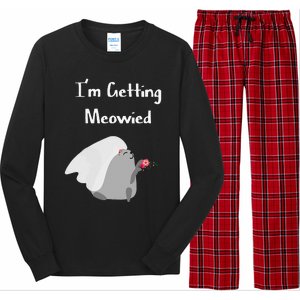 Im Getting Meowied Cat Funny Bachelorette Party Gift Long Sleeve Pajama Set