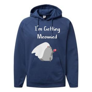 Im Getting Meowied Cat Funny Bachelorette Party Gift Performance Fleece Hoodie