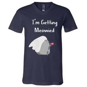 Im Getting Meowied Cat Funny Bachelorette Party Gift V-Neck T-Shirt