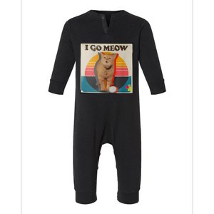 I Go Meow Cat Kitten Infant Fleece One Piece