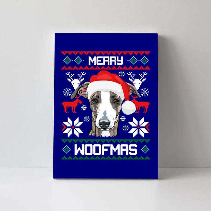 Italian Greyhound Merry Woofmas Christmas Meaningful Gift Canvas