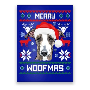 Italian Greyhound Merry Woofmas Christmas Meaningful Gift Poster