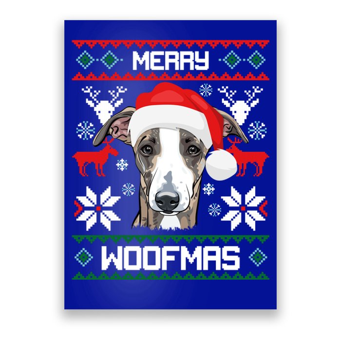 Italian Greyhound Merry Woofmas Christmas Meaningful Gift Poster