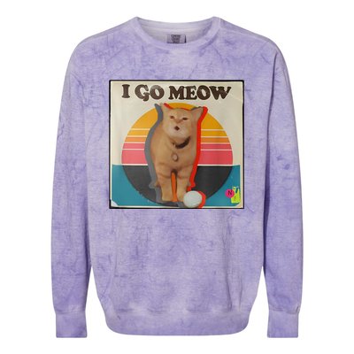 I Go Meow Colorblast Crewneck Sweatshirt