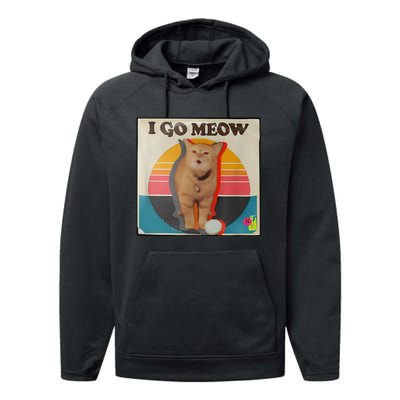 I Go Meow Performance Fleece Hoodie