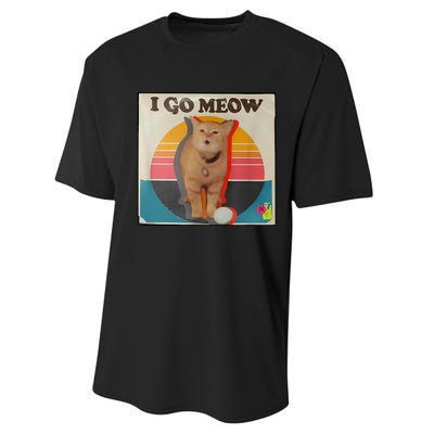 I Go Meow Performance Sprint T-Shirt