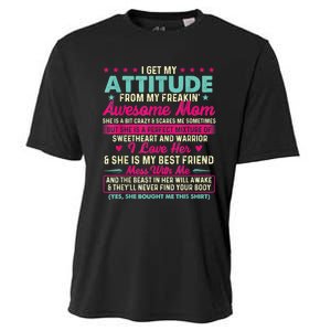 I Get My Attitude From My Freakin Awesome Mom Mother's Day Cooling Performance Crew T-Shirt