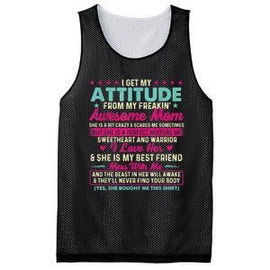 I Get My Attitude From My Freakin Awesome Mom Mother's Day Mesh Reversible Basketball Jersey Tank