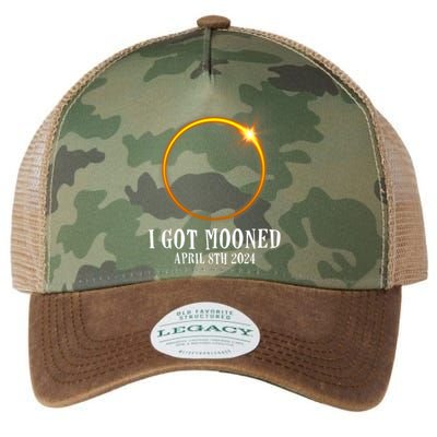 I Got Mooned 4.08.24 Total Solar Eclipse 2024 Legacy Tie Dye Trucker Hat