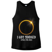 I Got Mooned 4.08.24 Total Solar Eclipse 2024 Ladies PosiCharge Tri-Blend Wicking Tank