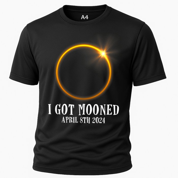 I Got Mooned 4.08.24 Total Solar Eclipse 2024 Cooling Performance Crew T-Shirt