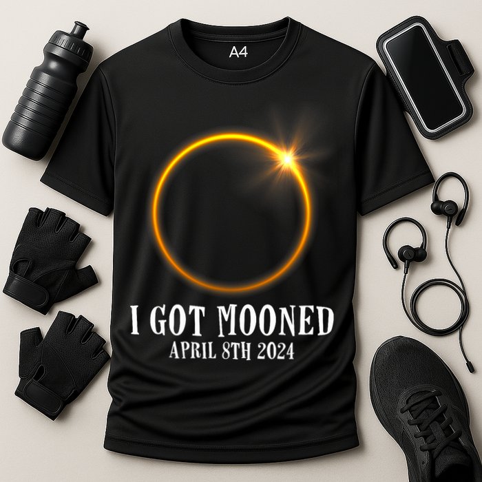 I Got Mooned 4.08.24 Total Solar Eclipse 2024 Cooling Performance Crew T-Shirt