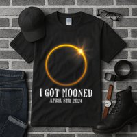 I Got Mooned 4.08.24 Total Solar Eclipse 2024 Tall T-Shirt