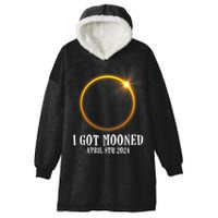 I Got Mooned 4.08.24 Total Solar Eclipse 2024 Hooded Wearable Blanket