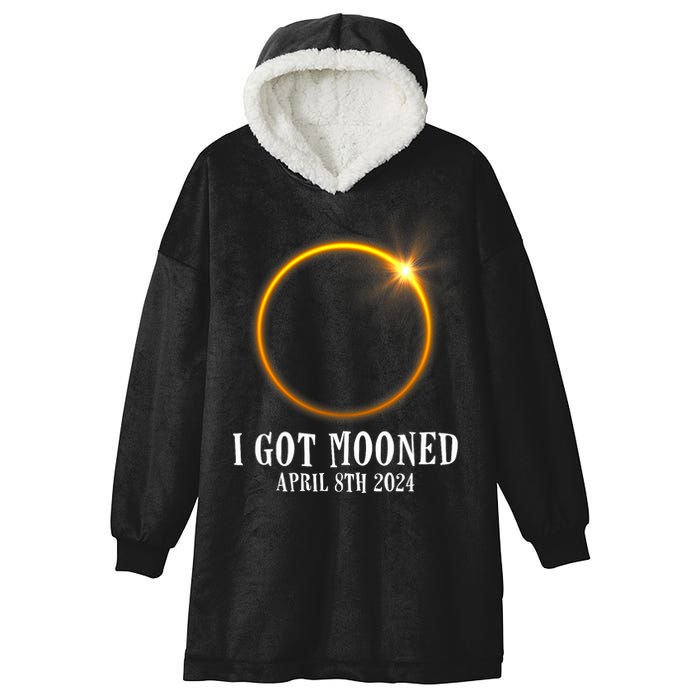 I Got Mooned 4.08.24 Total Solar Eclipse 2024 Hooded Wearable Blanket