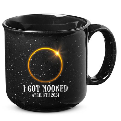 I Got Mooned 4.08.24 Total Solar Eclipse 2024 15oz Campfire Ceramic Mug