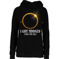 I Got Mooned 4.08.24 Total Solar Eclipse 2024 Womens Funnel Neck Pullover Hood