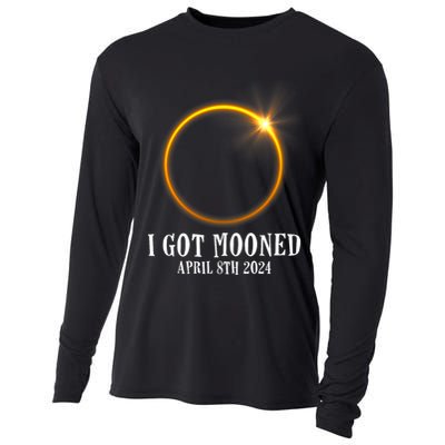 I Got Mooned 4.08.24 Total Solar Eclipse 2024 Cooling Performance Long Sleeve Crew