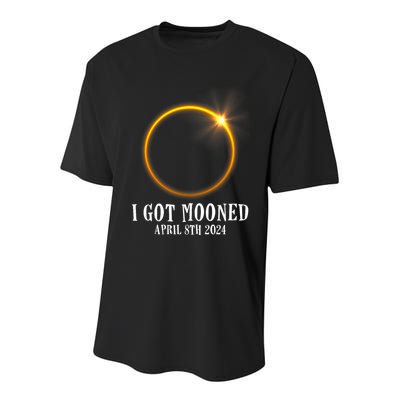 I Got Mooned 4.08.24 Total Solar Eclipse 2024 Youth Performance Sprint T-Shirt