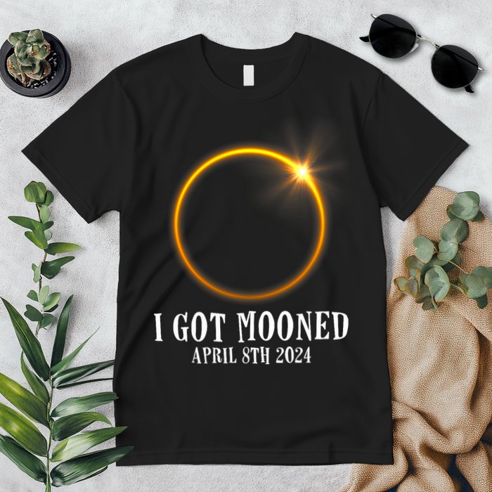 I Got Mooned 4.08.24 Total Solar Eclipse 2024 Premium T-Shirt