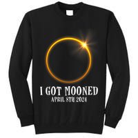 I Got Mooned 4.08.24 Total Solar Eclipse 2024 Tall Sweatshirt