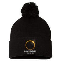 I Got Mooned 4.08.24 Total Solar Eclipse 2024 Pom Pom 12in Knit Beanie