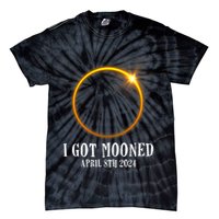 I Got Mooned 4.08.24 Total Solar Eclipse 2024 Tie-Dye T-Shirt