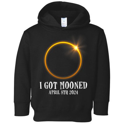 I Got Mooned 4.08.24 Total Solar Eclipse 2024 Toddler Hoodie