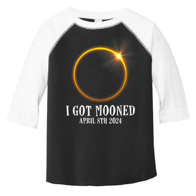 I Got Mooned 4.08.24 Total Solar Eclipse 2024 Toddler Fine Jersey T-Shirt