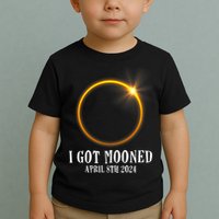 I Got Mooned 4.08.24 Total Solar Eclipse 2024 Toddler T-Shirt