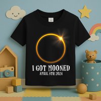 I Got Mooned 4.08.24 Total Solar Eclipse 2024 Toddler T-Shirt
