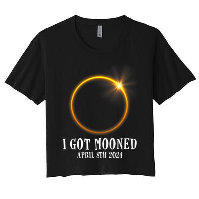 I Got Mooned 4.08.24 Total Solar Eclipse 2024 Crop Top
