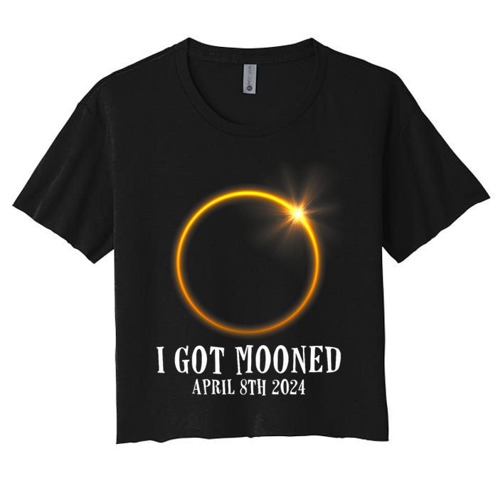 I Got Mooned 4.08.24 Total Solar Eclipse 2024 Crop Top