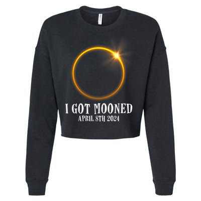 I Got Mooned 4.08.24 Total Solar Eclipse 2024 Cropped Pullover Crew
